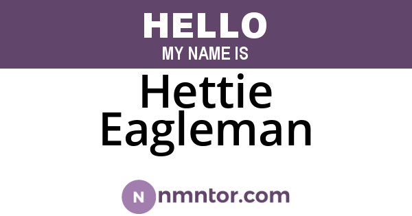Hettie Eagleman