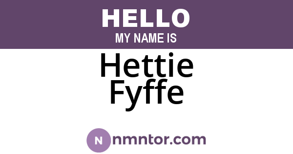 Hettie Fyffe