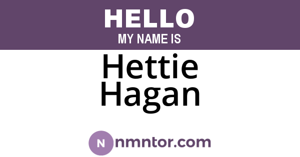 Hettie Hagan