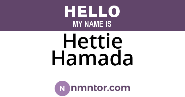 Hettie Hamada