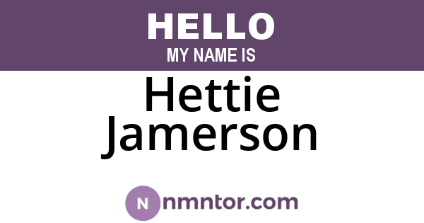 Hettie Jamerson
