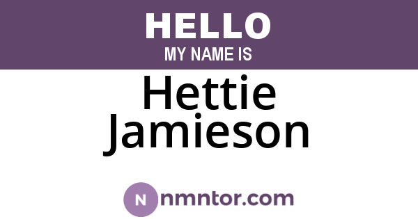 Hettie Jamieson