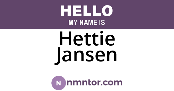 Hettie Jansen