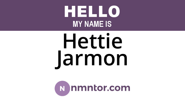 Hettie Jarmon