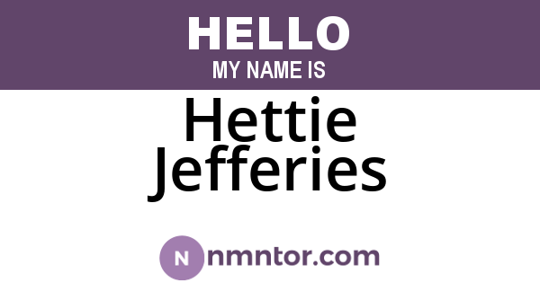 Hettie Jefferies