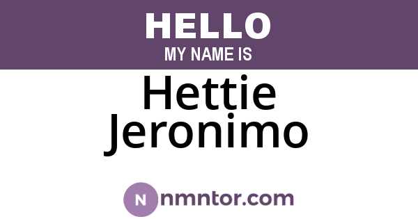 Hettie Jeronimo
