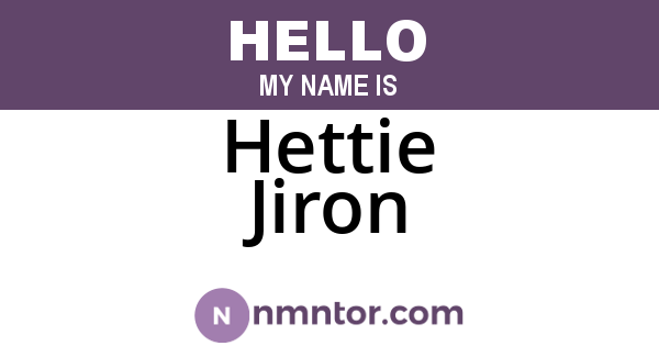 Hettie Jiron