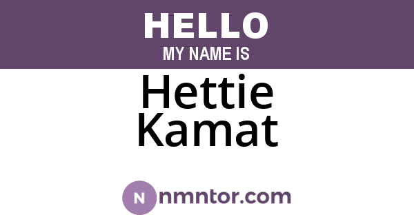 Hettie Kamat