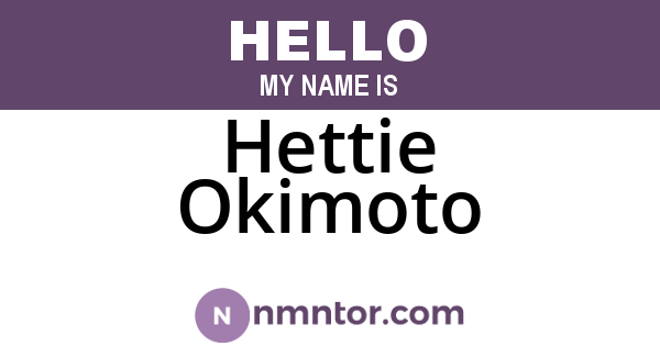 Hettie Okimoto