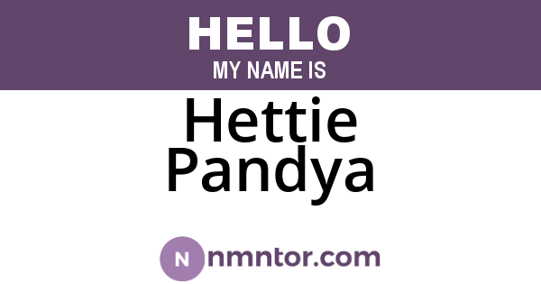 Hettie Pandya