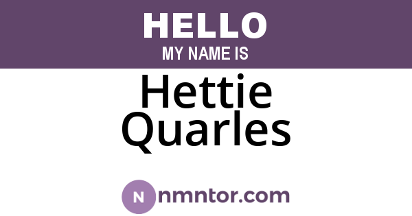 Hettie Quarles