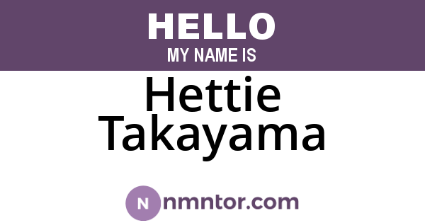 Hettie Takayama
