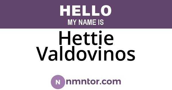 Hettie Valdovinos