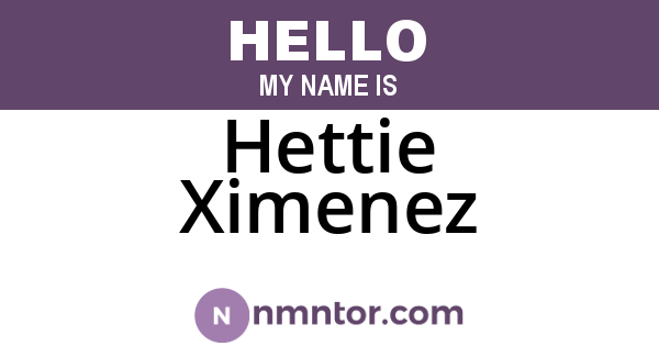 Hettie Ximenez