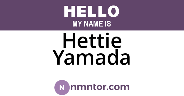 Hettie Yamada