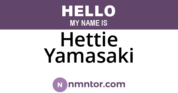 Hettie Yamasaki
