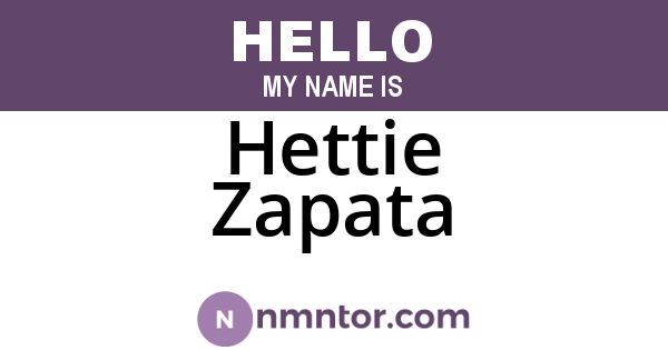 Hettie Zapata