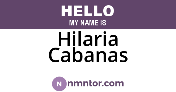 Hilaria Cabanas