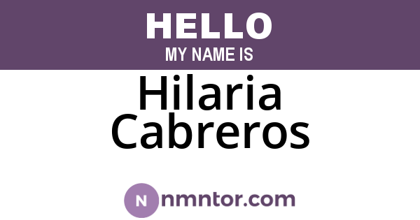 Hilaria Cabreros