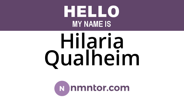 Hilaria Qualheim