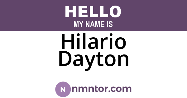 Hilario Dayton