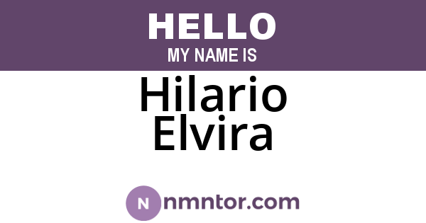 Hilario Elvira