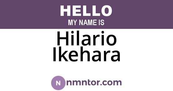 Hilario Ikehara