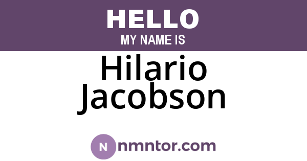 Hilario Jacobson