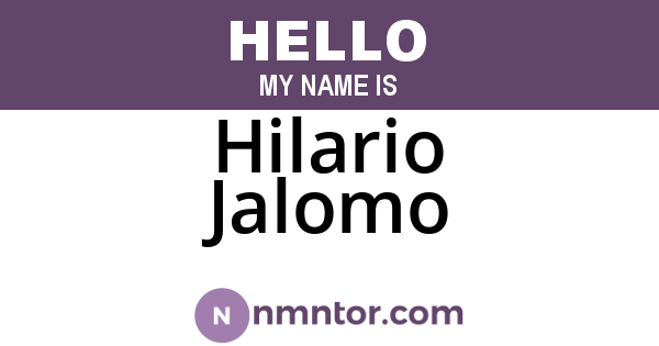 Hilario Jalomo