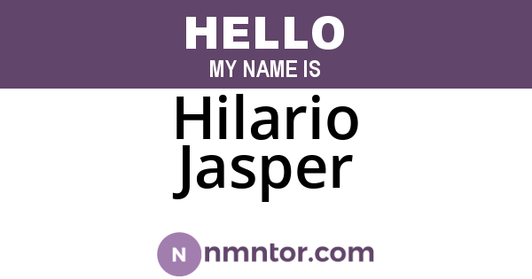 Hilario Jasper