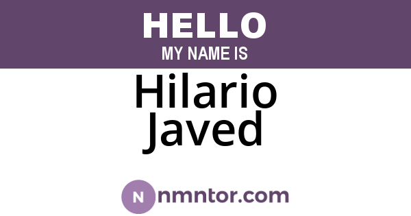 Hilario Javed