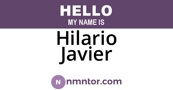 Hilario Javier