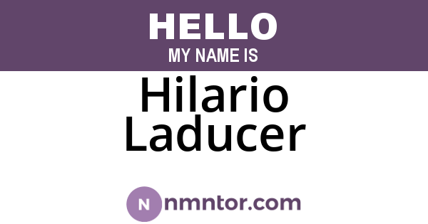 Hilario Laducer
