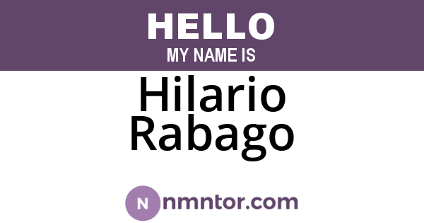 Hilario Rabago