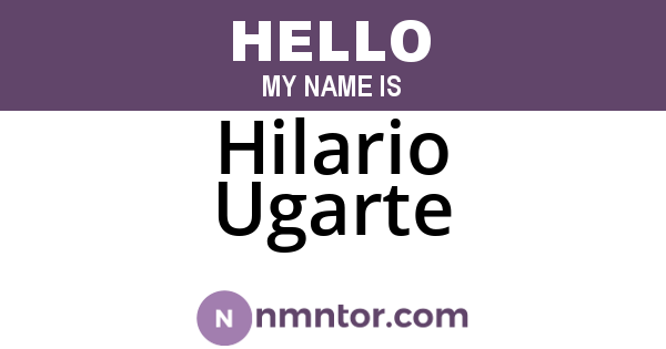 Hilario Ugarte