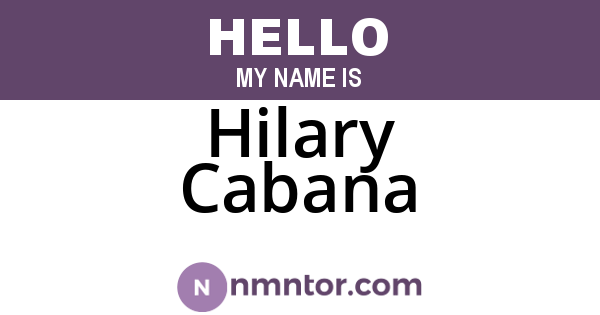 Hilary Cabana