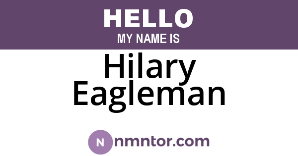 Hilary Eagleman