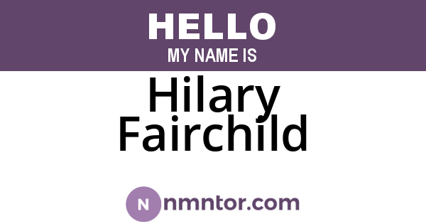 Hilary Fairchild