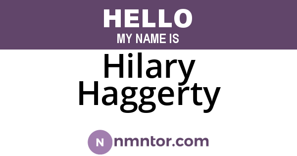 Hilary Haggerty