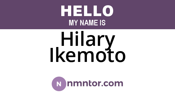Hilary Ikemoto