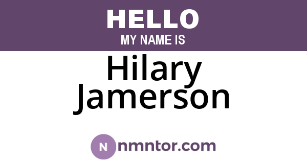 Hilary Jamerson