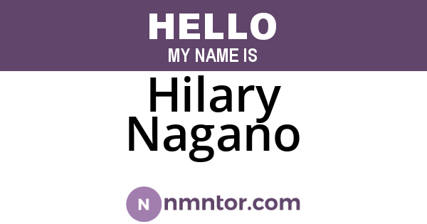 Hilary Nagano