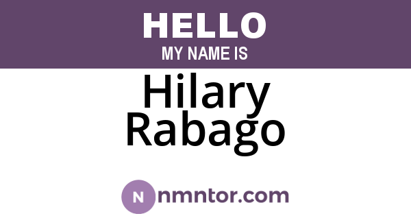 Hilary Rabago