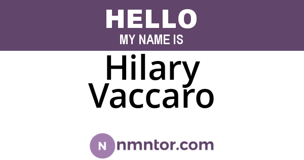 Hilary Vaccaro