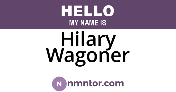 Hilary Wagoner