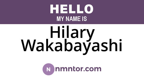 Hilary Wakabayashi