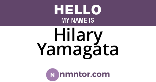 Hilary Yamagata