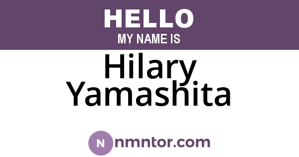Hilary Yamashita
