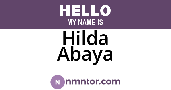 Hilda Abaya
