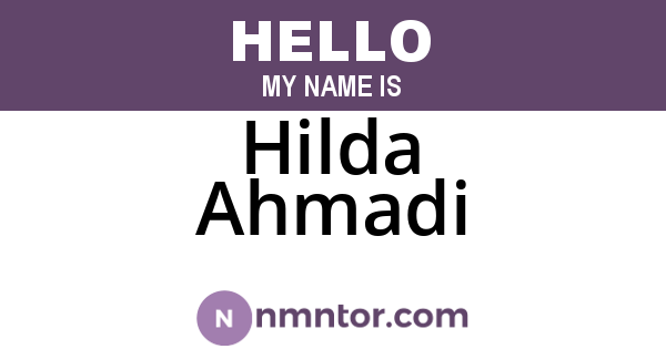 Hilda Ahmadi